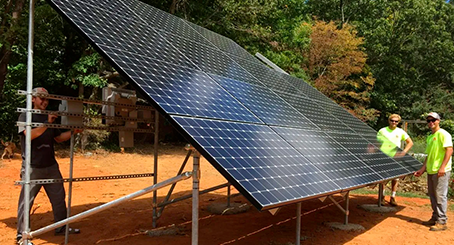 solar panel installation